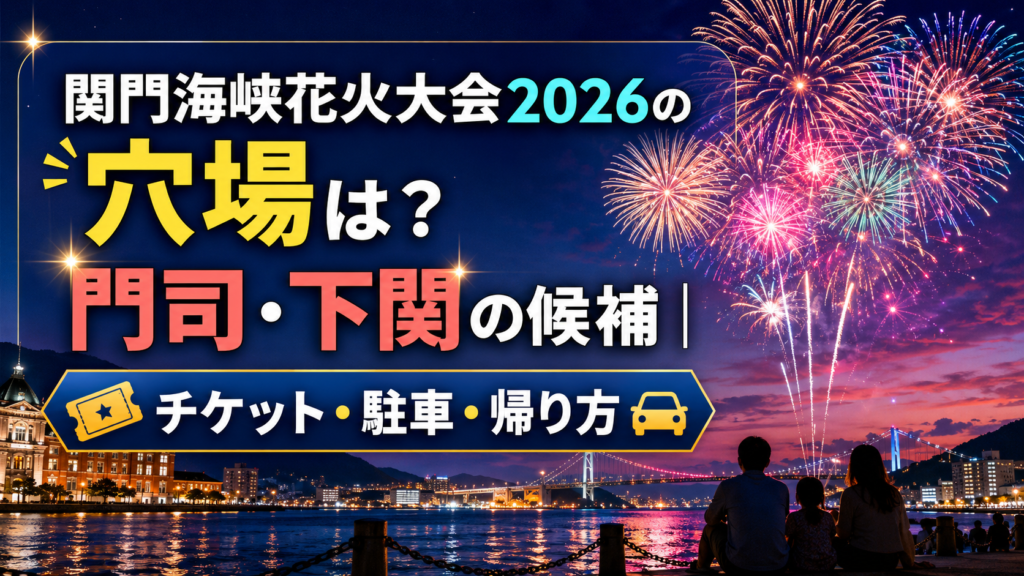 関門海峡花火大会2026の穴場