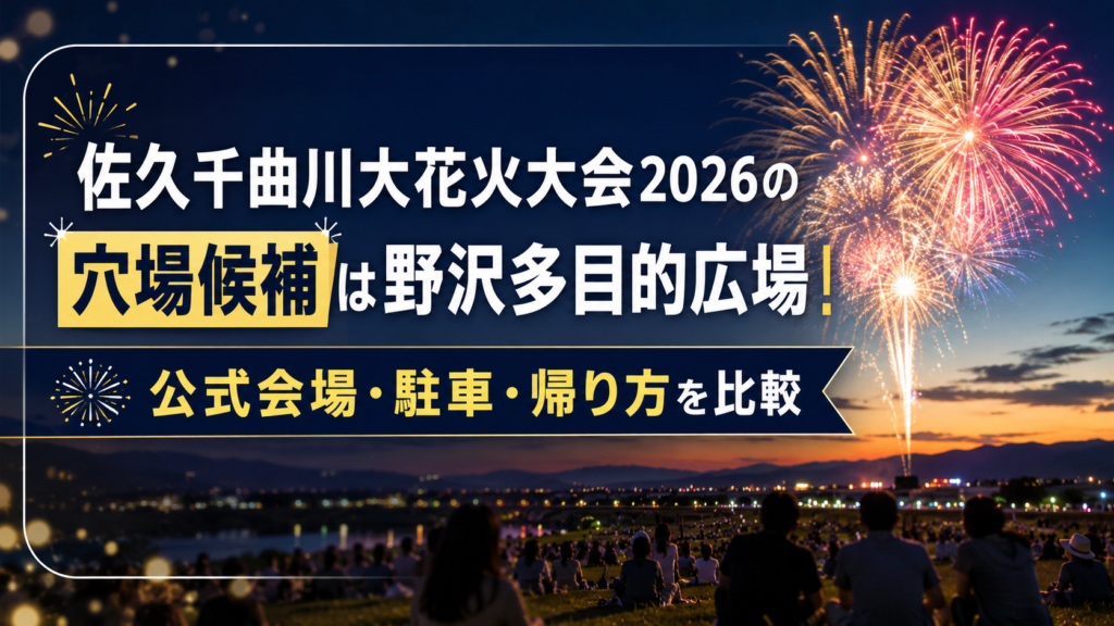 佐久千曲川大花火大会2026の穴場