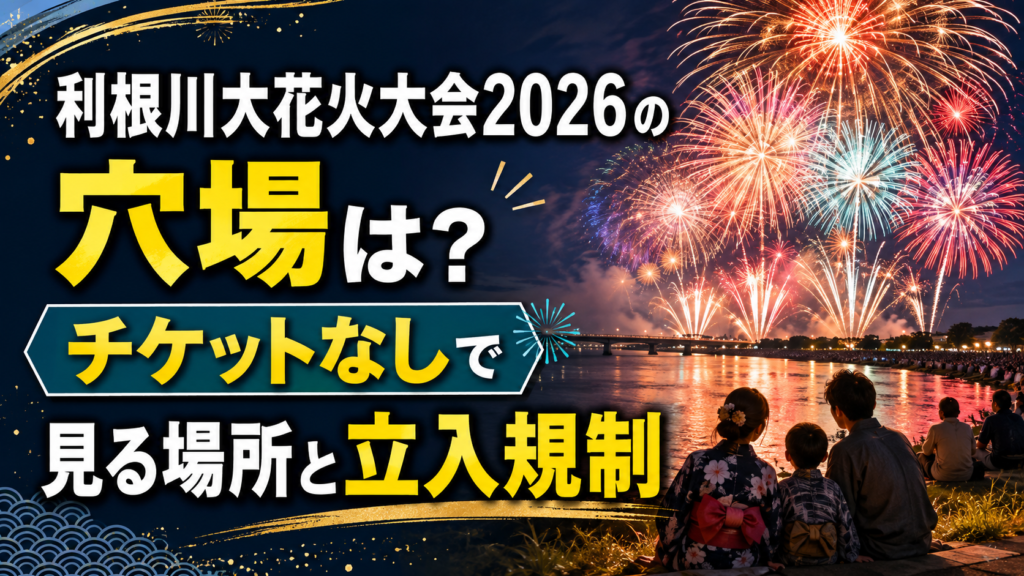 利根川大花火大会2026の穴場