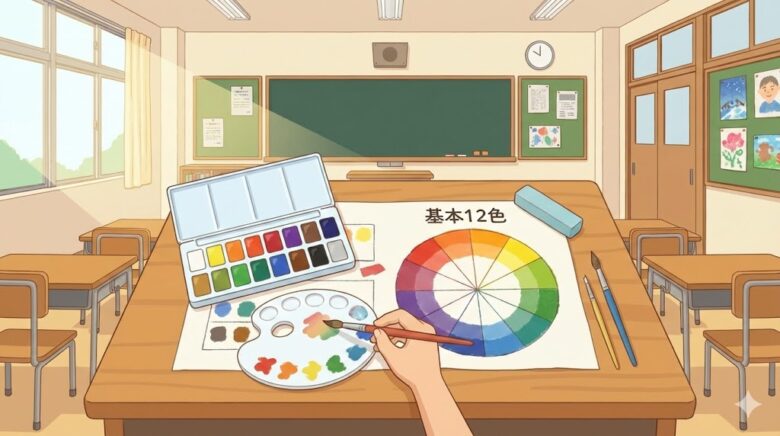 絵の具の混色表