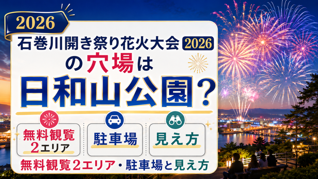 石巻川開き祭り花火大会2026の穴場