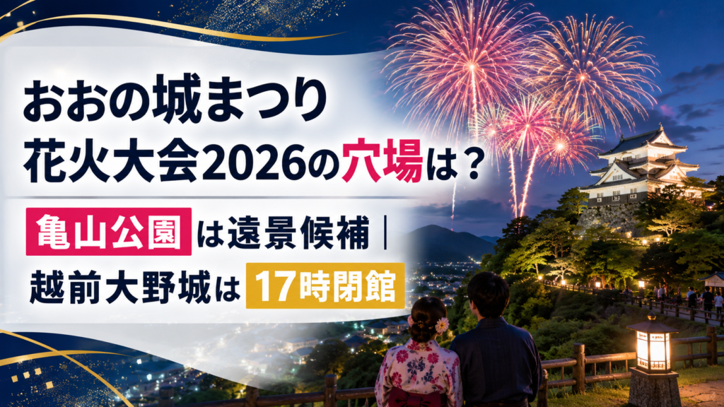 おおの城まつり花火大会2026の穴場