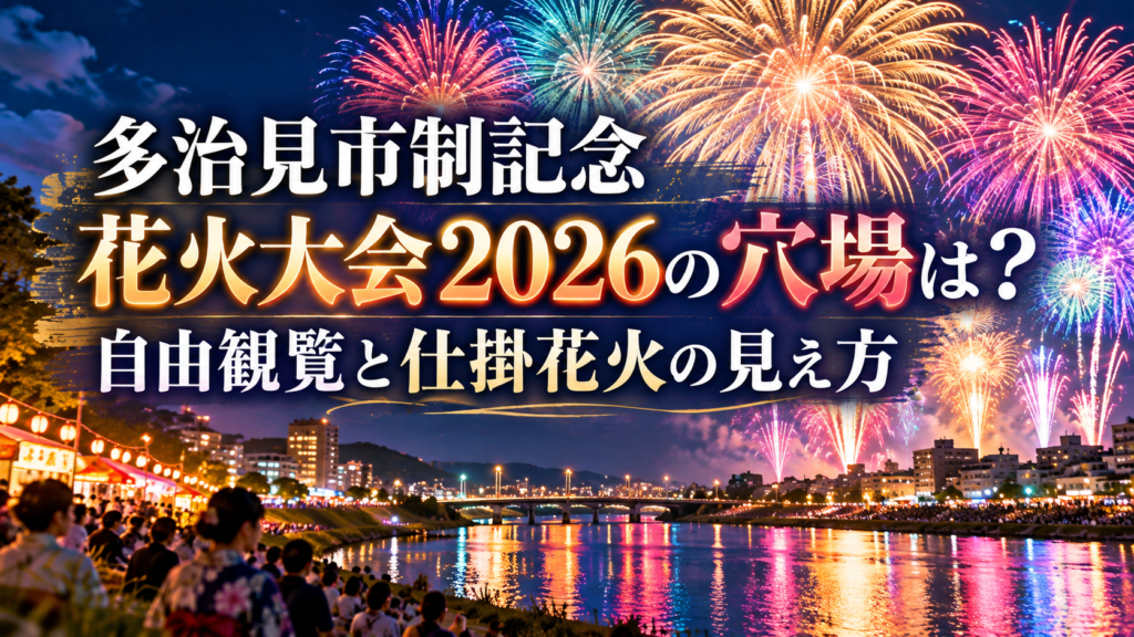 多治見市制記念花火大会2026の穴場